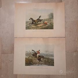 Coppia stampe vintage anni 60 Henry Alken