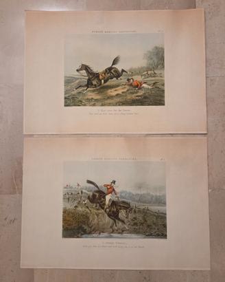 Coppia stampe vintage anni 60 Henry Alken