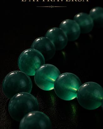 Collana perle vetro opalescente anni 50
