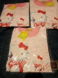 3 TSHIRT HELLO KITTY TG S MANICHE LUNGHE NUOVE 