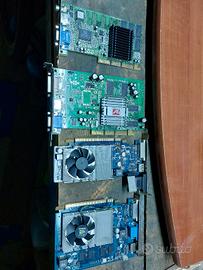 Set 4 schede video ATi Nvidia vintage 