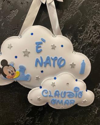 Fiocchi nascita personalizzati fatti a mano 🎀