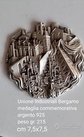 ARGENTO 925 MEDAGLIA UNINDUSTRIA BERGAMO 1986