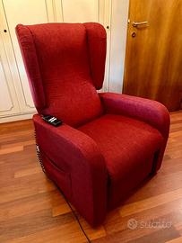 Poltrona relax elettrica 2 motori con ruote
