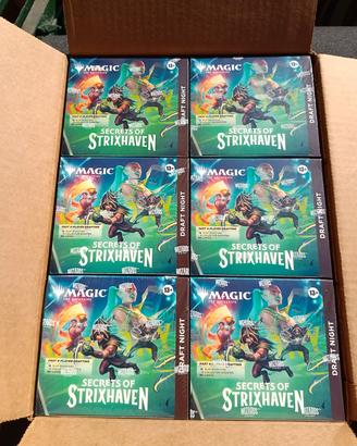 Magic Secrets of Strixhaven Cartone x6 Draft Night