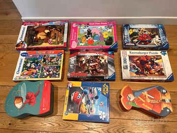 set 6 puzzle vari - (disney, barbapapa, etc.)