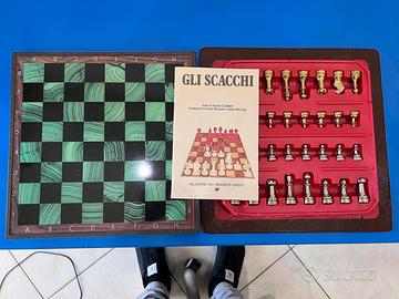 Set Scacchi Vintage anni 80 in metallo Scacchiera