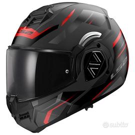 CASCO MOTO MODULARE LS2 ADVANT KUKA MATT BLACK RED