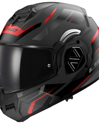CASCO MOTO MODULARE LS2 ADVANT KUKA MATT BLACK RED