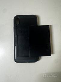 Cover Iphone X con PortaCarte Scorrevole - Nera
