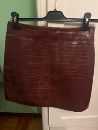 Gonna pelle sintetica