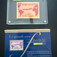 Italia Gronchi Rosa Francobollo lamina oro.