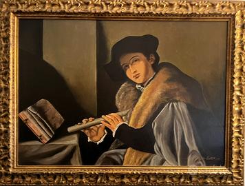 Quadro Ritratto di giovane con flauto del Savoldo