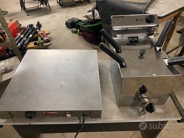 Piano caldo friggitrice a olio