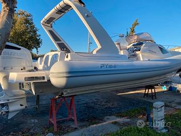 Gommone py10 cabin completo di motori 2x300cv.suzu