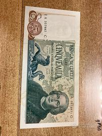 Banconota da lire 5000 Colombo tre caravelle