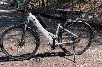 Ebike con cavalletto, portapacchi e porta borracia