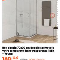 Box e piatto doccia 70x70