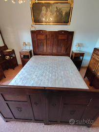 Camera matrimoniale stile liberty in legno massell