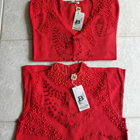 Twin-set BAGUTTI donna cardigan+smanicato rosso