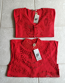 Twin-set BAGUTTI donna cardigan+smanicato rosso