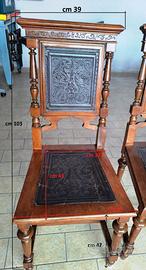2 SEDIE IN LEGNO INTAGLIATO