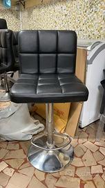 sgabelli alti in ecopelle nera