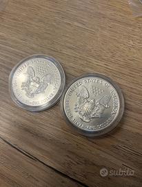 Dollaro americano liberty argento puro 999