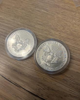 Dollaro americano liberty argento puro 999