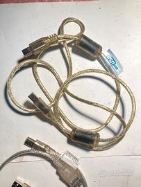 2 Cavi USB Y Sdoppiatore + USB Hi Speed Schermato