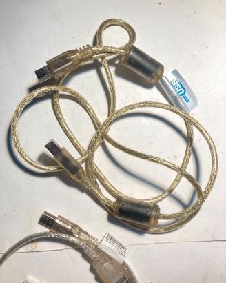 2 Cavi USB Y Sdoppiatore + USB Hi Speed Schermato