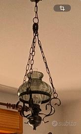Lampadario in ferro battuto