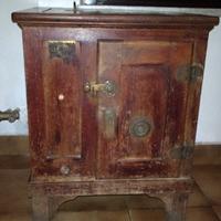 mobiletto ghiacciaia legno vintage 