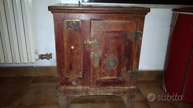 mobiletto ghiacciaia legno vintage 