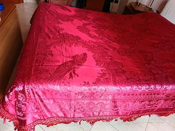 coperta copriletto in seta operata