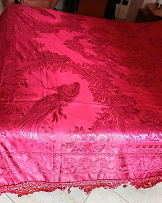 coperta copriletto in seta operata