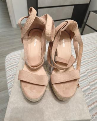 Sandali Zeppe Silvia Gala Nude / Rosa Cipria n. 39