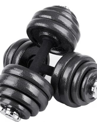 Set manubri 30 kg + 4 dischi da 10 kg