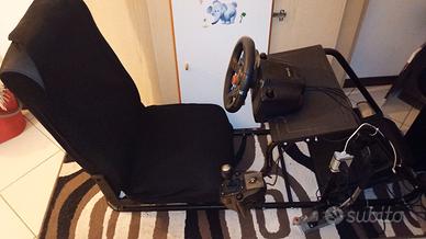 Postazione gaming+Logitech g29 con cambio H
