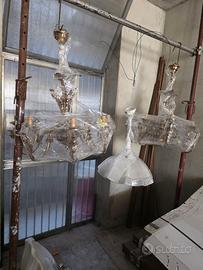 2 lampadari in bronzo stile barocco