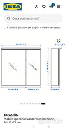 Specchio mobiletto bagno