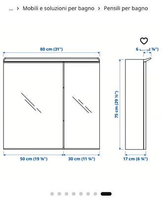 Specchio mobiletto bagno