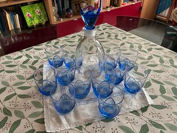Set caraffa e bicchieri in vetro