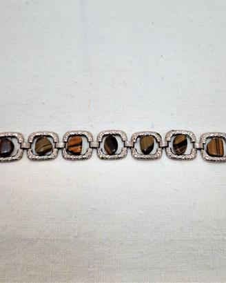 Bracciale con Pietre Occhio di Tigre