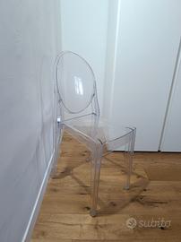 Sedia Gosth Kartell trasparente 