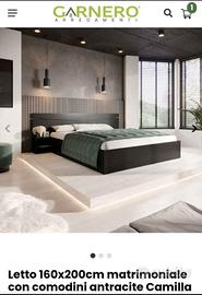 letto come nuovo con comodini incorporati