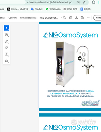 Impianto osmosi inversa NLG Osmosystem + 9 bombole