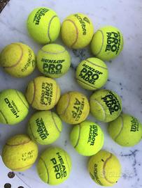 50 palline da tennis usate per uso hobby
