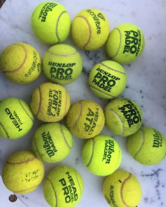 50 palline da tennis usate per uso hobby