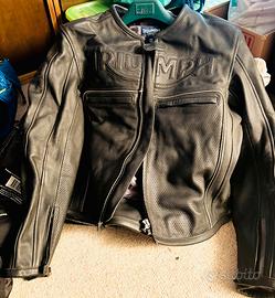 Triumph giubbotto uomo moto pelle